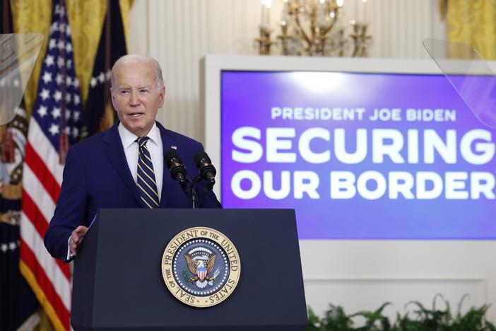 President Biden delivers remarks on June 4 on executive actions to limit asylum.