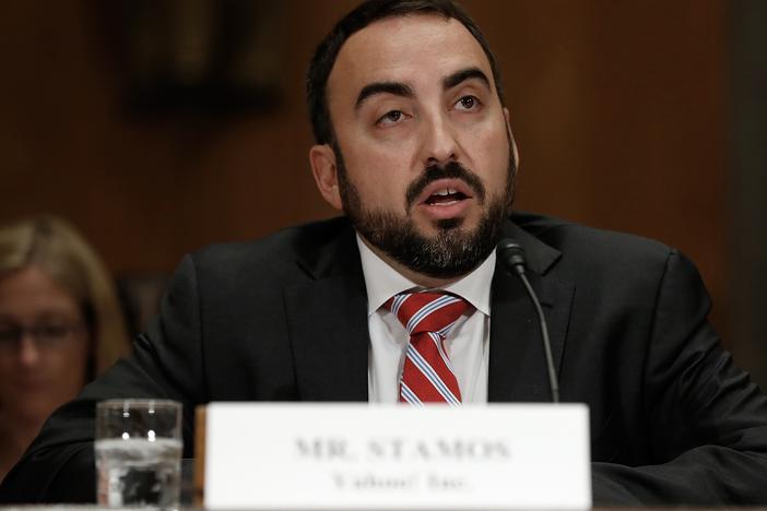 Alex Stamos, the former director of the Stanford Internet Observatory, during congressional testimony in 2014. The research team Stamos led came under fire from Republicans, who alleged that their research amounted to censorship.
