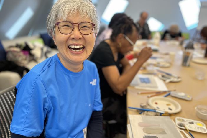 Sung Ihm Son fell into a depression when her husband died. Making new friends and taking classes like dance and art at GenSpace in Los Angeles helped her feel happy again.