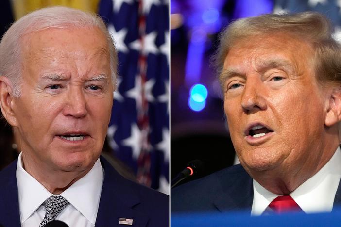 President Biden and former President Donald Trump will face off Thursday night in Atlanta. 
