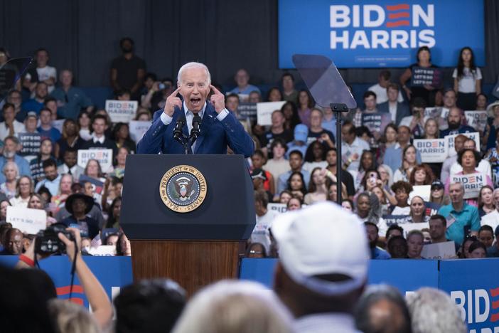 U.S. President Joe Biden speaks at a post-debate campaign rally on June 28, 2024 in Raleigh, North Carolina. Last night President Biden and Republican presidential candidate, former U.S. President Donald Trump faced off in the first presidential debate of the 2024 campaign. 
