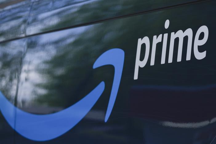 An Amazon Prime truck is seen on April 5, 2024, in Portland, Ore.