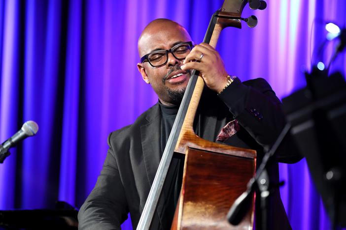 Christian McBride performs at An Evening With Christian McBride at the GRAMMY Museum on February 13, 2020 in Los Angeles, California. 
