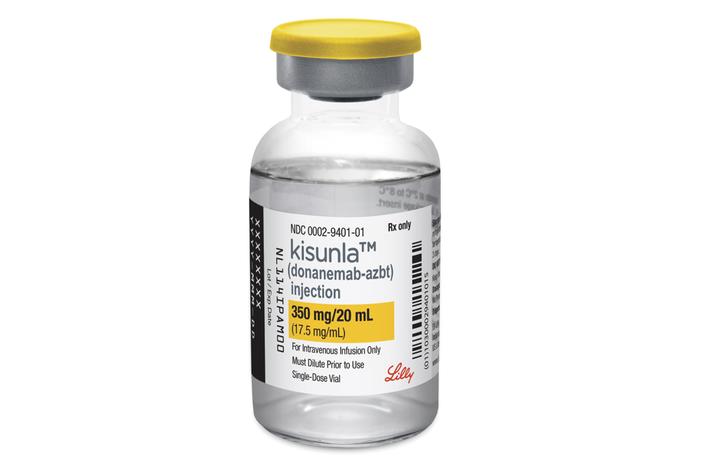 This image provided by Eli Lilly shows the company's new Alzheimer’s drug Kisunla.  The Food and Drug Administration approved Eli Lilly’s Kisunla on Tuesday for mild or early cases of dementia caused by Alzheimer’s.