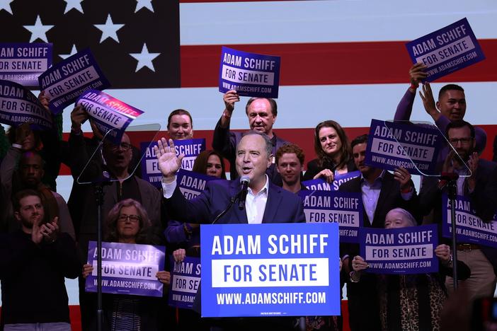 California Rep. Adam Schiff, a Democrat, is calling on President Biden to step aside as the party's nominee for president. 