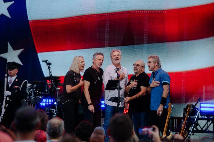 Sixwire performs the national anthem at the Music City Grand Prix in August 2023 in Nashville, Tenn.