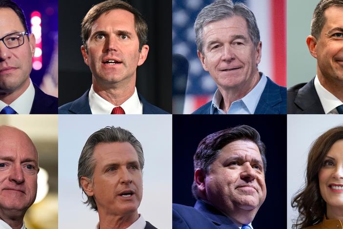 Pennsylvania Gov. Josh Shapiro, Kentucky Gov. Andy Beshear, North Carolina Gov. Roy Cooper, Transportation Secretary Pete Buttigieg, Arizona Sen. Mark Kelly, California Gov. Gavin Newsom, Illinois Gov. J.B. Pritzker and Michigan Gov. Gretchen Whitmer