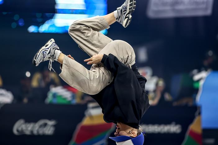Paulina of Poland competes in the Breaking B-Girls Olympic Qualifier Series on June 22, 2024 in Budapest, Hungary.
