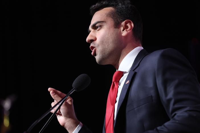 Abe Hamedeh, seen here in a 2022 photo, beat out a crowded field in the Republican race for Arizona's 8th Congressional District with Trump's endorsement, even after Trump also backed his rival Blake Masters.