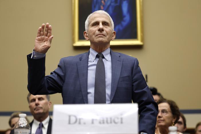 Dr. Anthony Fauci, former Director of the National Institute of Allergy and Infectious Diseases, is sworn-in before testifying before the House Oversight and Accountability Committee Select Subcommittee on the Coronavirus Pandemic at the Rayburn House Office Building on June 03, 2024 in Washington, DC. The Subcommittee is holding a hearing on the findings from a fifteen month Republican-led probe of former Director of the National Institute of Allergy and Infectious Diseases Dr. Anthony Fauci and the COVID…