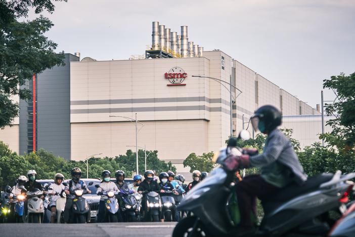 Buildings at the Taiwan Semiconductor Manufacturing Co. campus in Hsinchu, Taiwan, on July 16.
