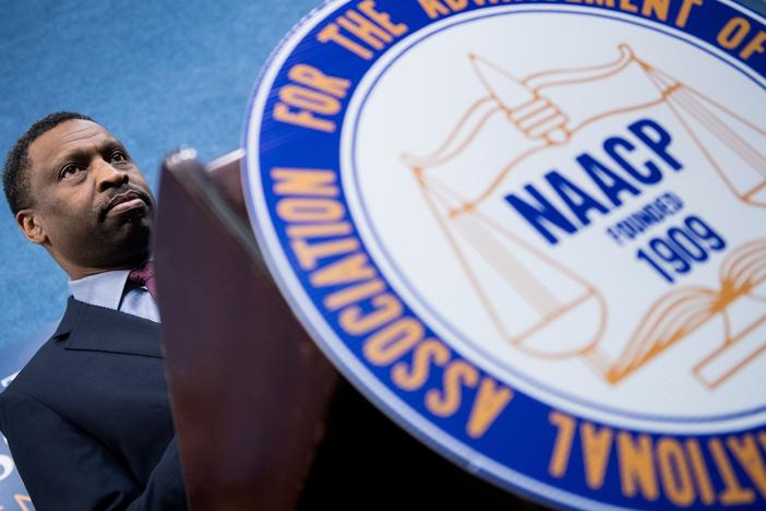 Derrick Johnson, president and CEO of the NAACP, seen here in a 2019 photo, is expected to be one of the headlining speakers on the DNC’s main stage Monday night.
