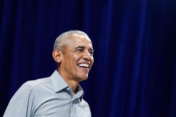 Former President Barack Obama is pictured at a campaign rally in support of Nevada Democrats in North Las Vegas in 2022. Obama and former first lady Michelle Obama are slated to speak at the Democratic National Convention in Chicago on Tuesday.
