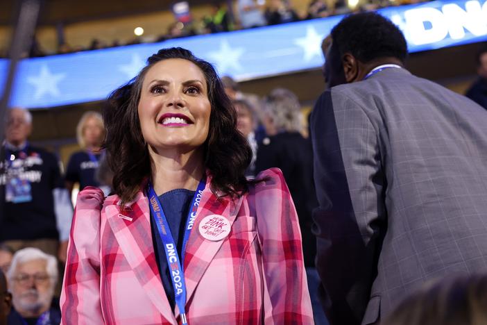 Michigan Gov. Gretchen Whitmer attends the second day of the Democratic National Convention at the United Center on August 20, 2024 in Chicago, Illinois.