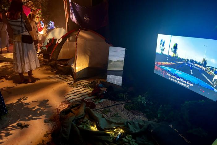 Creators of the memorial collected artifacts from the Nova massacre site in the days and weeks following the attack, including abandoned tents, blankets and lawn chairs.