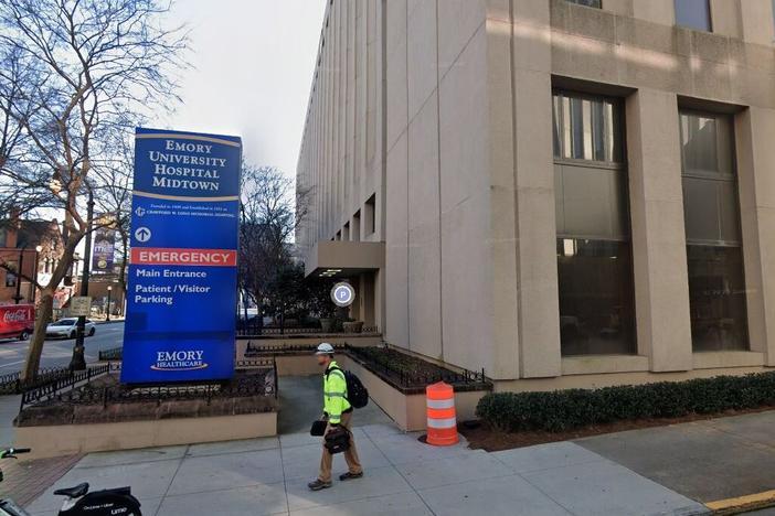 A Georgia couple filed a lawsuit against Emory University Hospital Midtown after they claimed hospital staff misplaced part of the husband's skull following his emergency brain surgery. The outside of the hospital is shown in this Google Maps image.