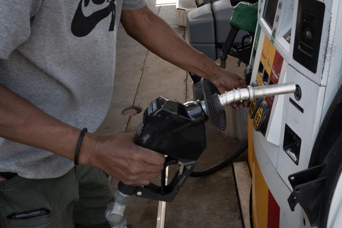 A customer purchases gas in June at a station in Chicago.