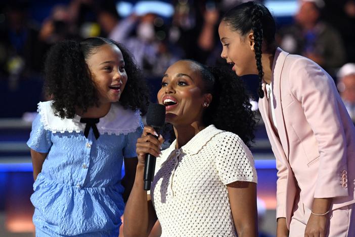 Actress Kerry Washington helped teach the public how to pronounce "Kamala." Plus, Harris' niece, goddaughter and stepdaughter share life lessons they learned from her.