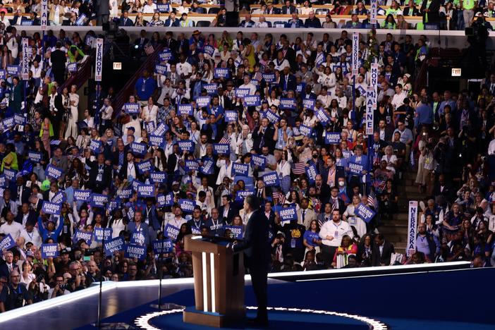 Roy Cooper, governor of North Carolina, speaks during the Democratic National Convention.