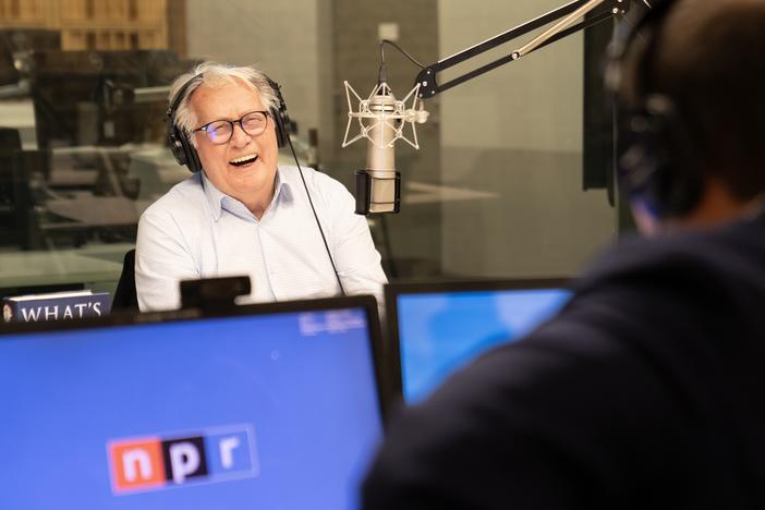Martin Sheen, who played President Jed Bartlet in <em>The West Wing</em>, in conversation with <em>All Things Considered</em> host Scott Detrow in the NPR studios.