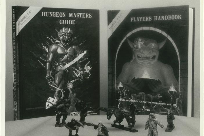  Dungeons and Dragons game pieces, photographed in 1986.