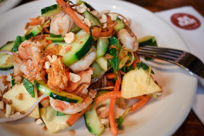 Chef Eric Banh of Seattle, Wash. recommends his cucumber shrimp salad.