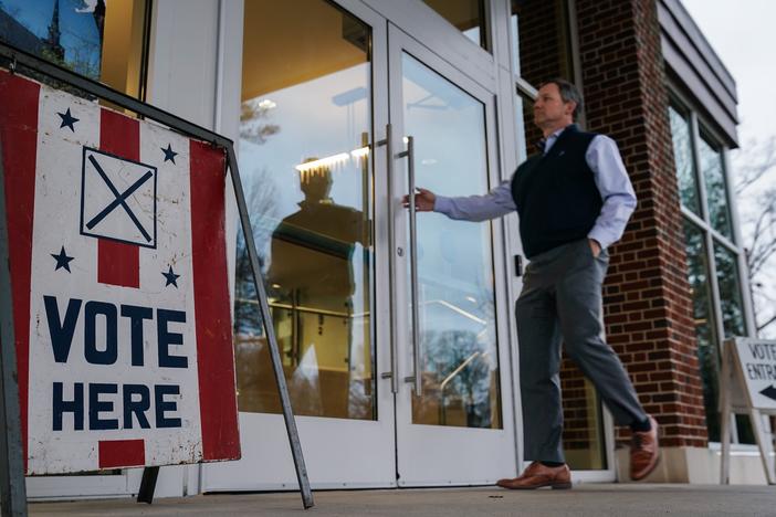 A voter entering a polling place in Mountain Brooks, Ala., on Super Tuesday on March 5, 2024. Alabama is one of several states where GOP officials are launching fresh efforts to purge their voter rolls of noncitizens, even though there's little evidence noncitizens vote in significant numbers.
