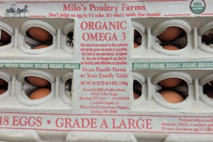 Eggs branded Milo's Poultry Farms, pictured above, and Tony's Fresh Market were recalled after being linked to a salmonella outbreak.
