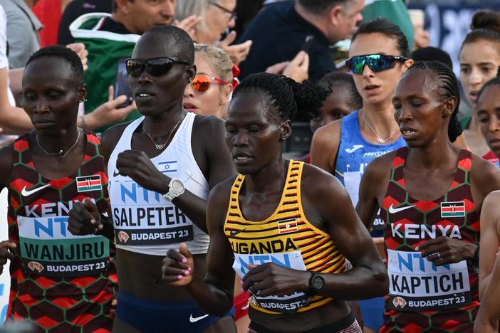 Uganda's Rebecca Cheptegei (third from left), died after being set on fire in her home. The man who allegedly attacked her has also died, in a case that has renewed calls for more awareness and protections for women against domestic violence in Kenya. 