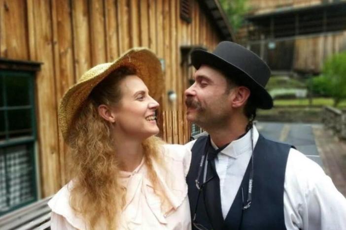 Climate-driven flooding destroyed Tony Calhoun’s home in 2022. But as the water receded, his despair only grew. His fiancee, Edith Lisk (left), hopes to bring attention to the mental health toll of extreme weather. 