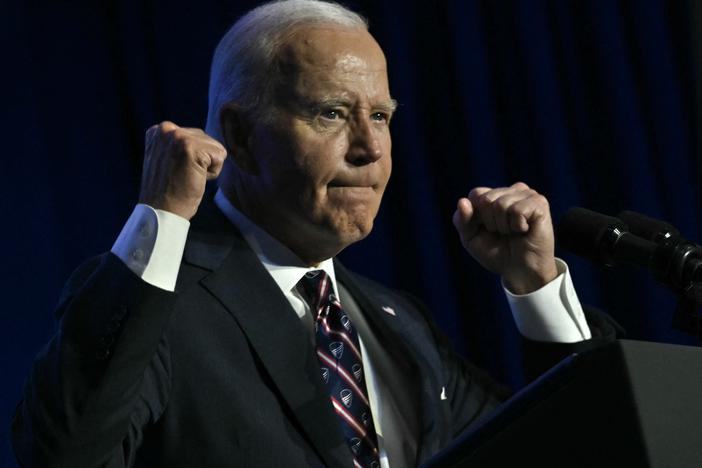 President Biden delivers remarks at the 2024 National HBCU Week Conference in Philadelphia on Sept. 16, 2024.