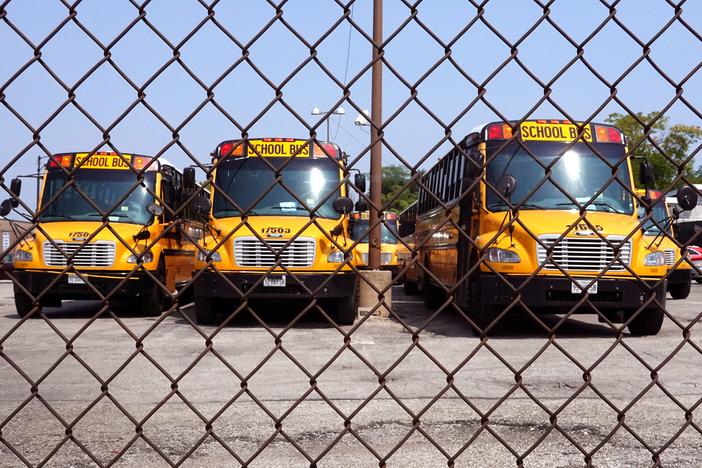 Black girls had the highest rates of so-called "exclusionary discipline," such as suspensions and expulsions, according to a new report from the GAO. Above, school busses sit at a service yard last year in Chicago. 