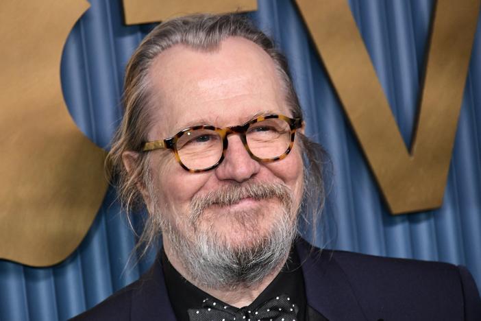 US actor Gary Oldman attends the red carpet event to celebrate Apple TV+ Emmy nominees at Mother Wolf in Los Angeles, September 15, 2024. (Photo by Unique Nicole / AFP) (Photo by UNIQUE NICOLE/AFP via Getty Images)