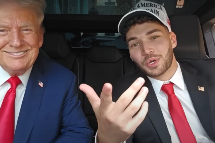 Former President Donald Trump appears on streamer Adin Ross's channel after an August interview.
