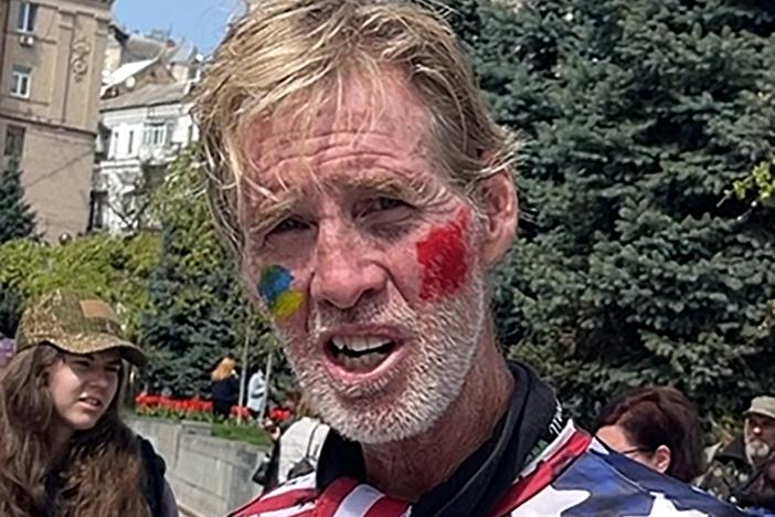 Ryan Routh speaks during an interview at a rally on April 27, 2022. Routh has been charged with the attempted assassination of former President Donald Trump, following a Sept. 15 incident at Trump’s West Palm Beach, Fla. golf course.
