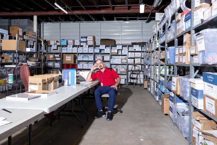 After being drafted to work the polls, Joe Ricceri is now a volunteer with the Douglas County Election Commission in Omaha, Neb.