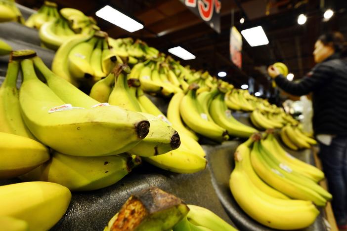 Most bananas imported to the U.S. come through ports affected by the dockworkers' strike. And the fruit's limited shelf life made it hard to stockpile in advance.