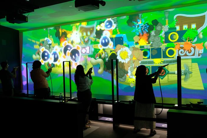 A shooting gallery at the Nintendo Museum in Kyoto, Japan.