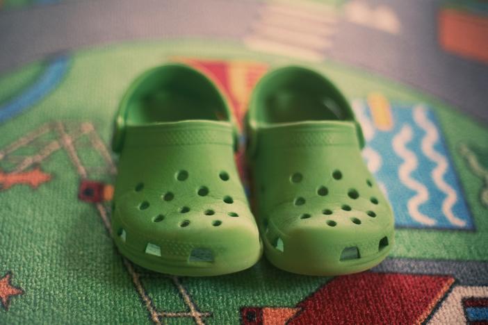 Crocs are comfy, water-resistant foot-wear that are popular with kids, but some podiatrists say they should be alternated with more sturdy shoes.