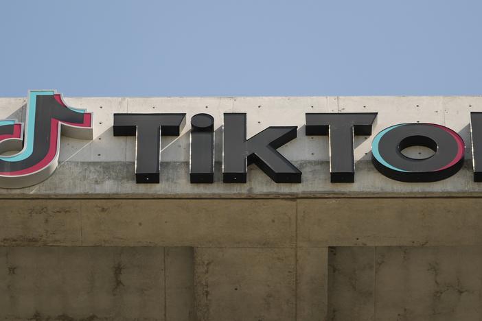 A TikTok sign is displayed on the company's building in Culver City, Calif., in March 2024.