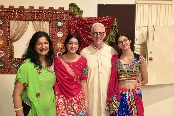 (Left to right) Nimisha Ladva with daughter Himani Steingard, husband David Steingard and daughter Medha Steingard.