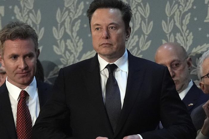 Elon Musk arrives before a joint meeting of Congress at the Capitol in Washington in July.