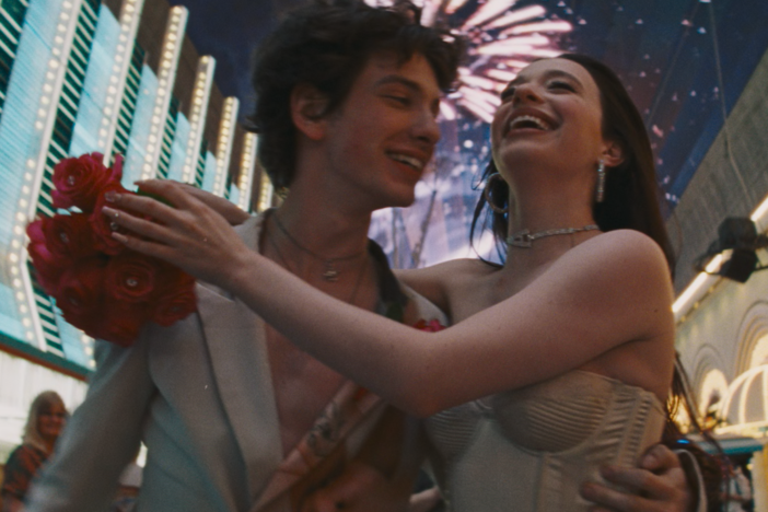 Ani (Mikey Madison) is an exotic dancer who gets more than she bargained for when she marries the son of a Russian oligarch (Mark Eydelshteyn) in <em>Anora.</em>