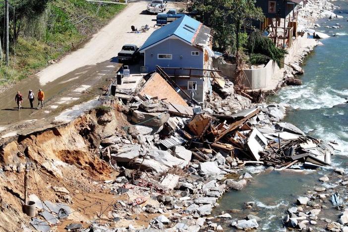 Heavy rain from Hurricane Helene caused destructive flooding in North Carolina this year. A new study from the United Nations Environment Programme shows the world is on track for more severe climate impacts, like severe storms and extreme rain.