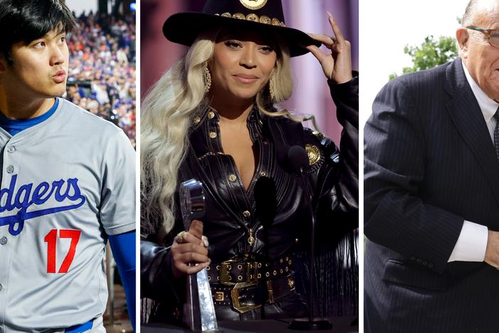From left: Shohei Ohtani, Beyoncé, Rudy Giuliani.