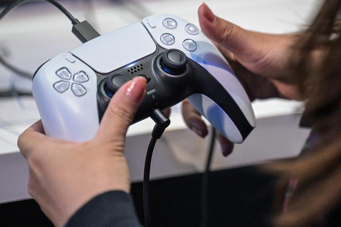 A PlayStation 5 console at the Tokyo Game Show in September.