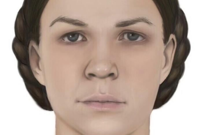 An artist's rendition of 17-year-old Esther Granger, who died in 1866 in Merrillville, Ind. A property owner discovered her skull in the walls of a home he was renovating in Batavia, Ill., in 1978.