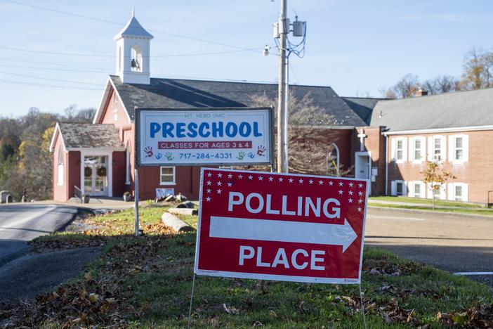A rural polling location is seen in Lancaster County, Pa., on Nov. 8, 2022.