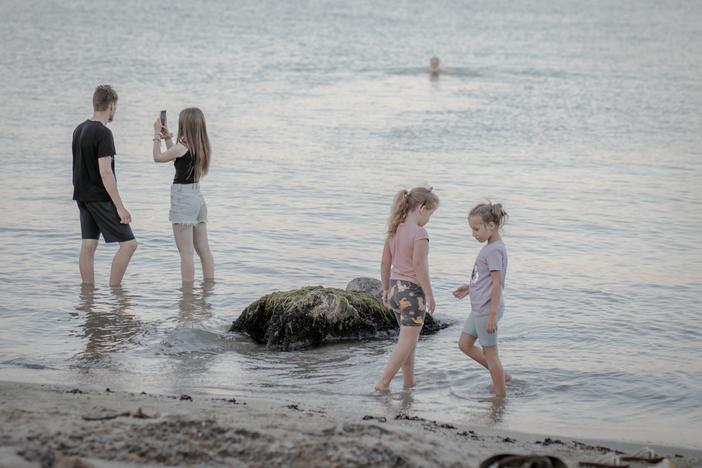 Life goes on at Odesa's beaches on Aug. 14, 2024, where the waves wash away worries, if only for a moment.