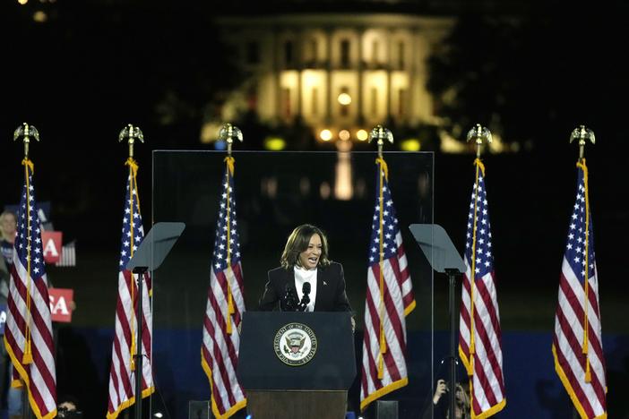 Vice President Harris speaks during a campaign rally on the Ellipse on Oct. 29, 2024 in Washington, DC.